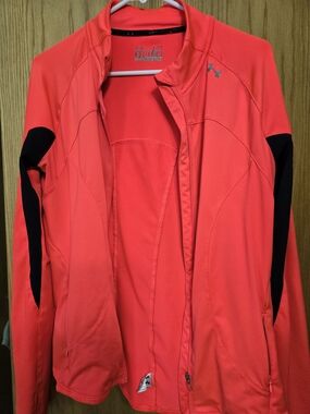 Under Armour Women’s Coral-Red Zip Athletic Jacket